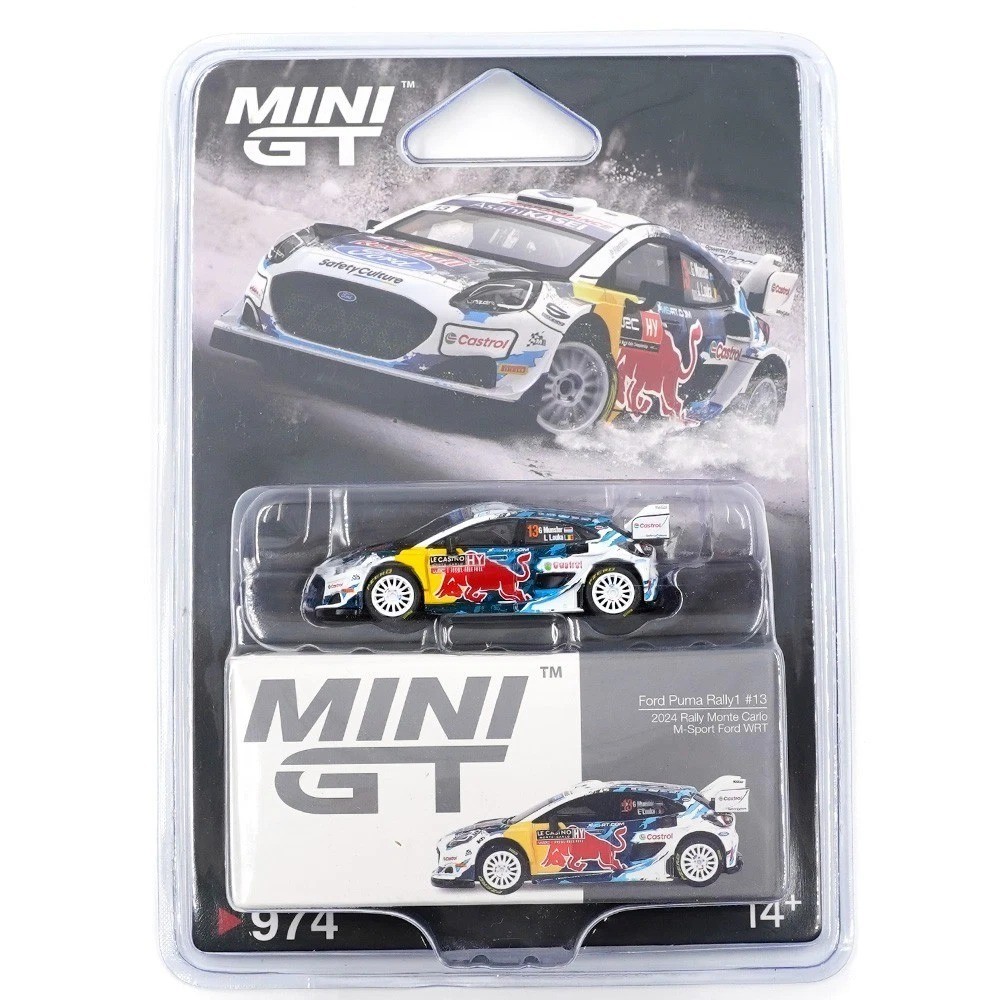 Mini GT 1:64 Ford Puma Rally1 #13 M-Sport Ford WRT 2024 Rally Monte MGT00974-2B