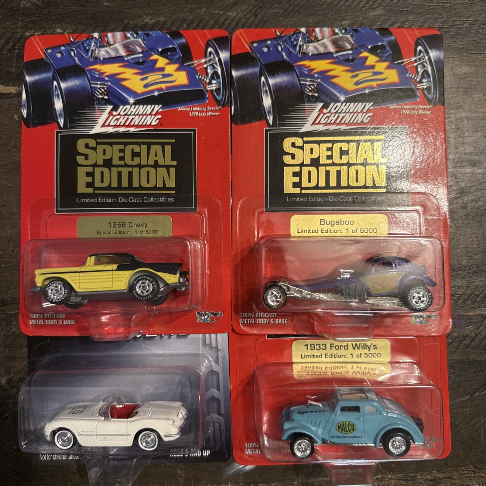 Johnny Lightning 1940 Willys Gassers 41 Drag Racing Hot Rod NHRA 4 Cars Total