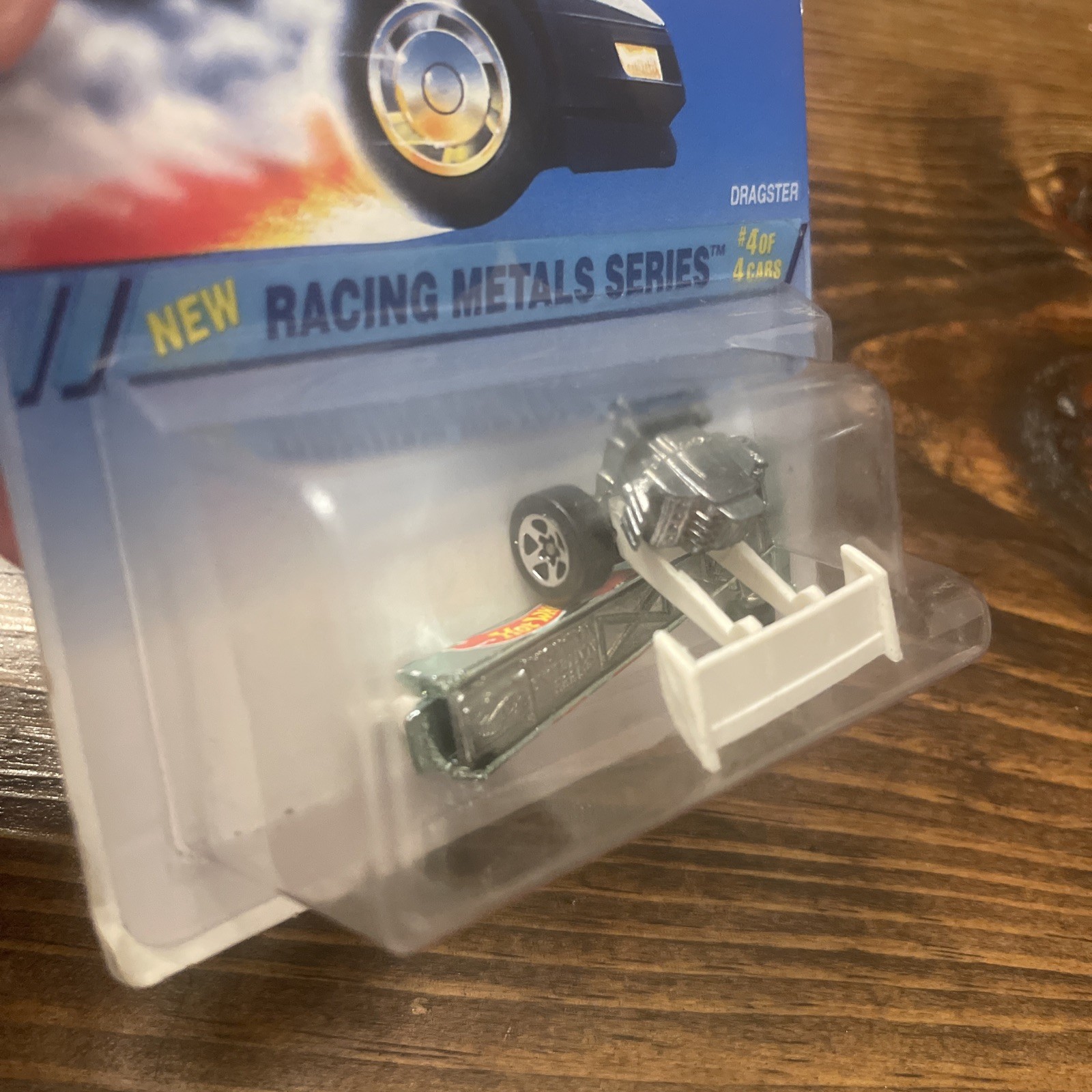 HOT WHEELS RACING METALS SERIES CHROME DRAGSTER New OnCARD #340 Huge Error