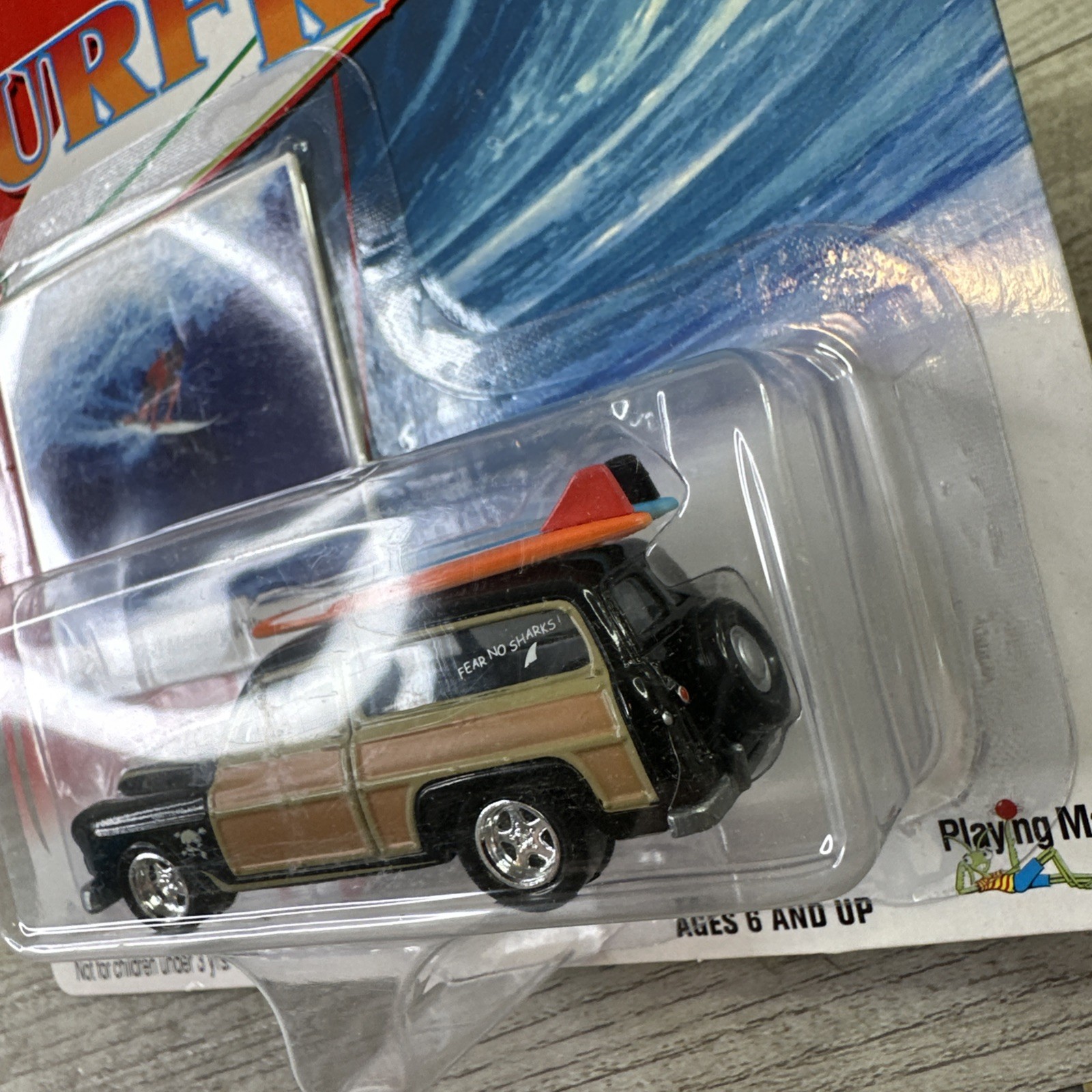 2003 Johnny Lightning Surf Rods 1950 MERCURY WOODY Black-Tan w/Cragar 5 Spokes
