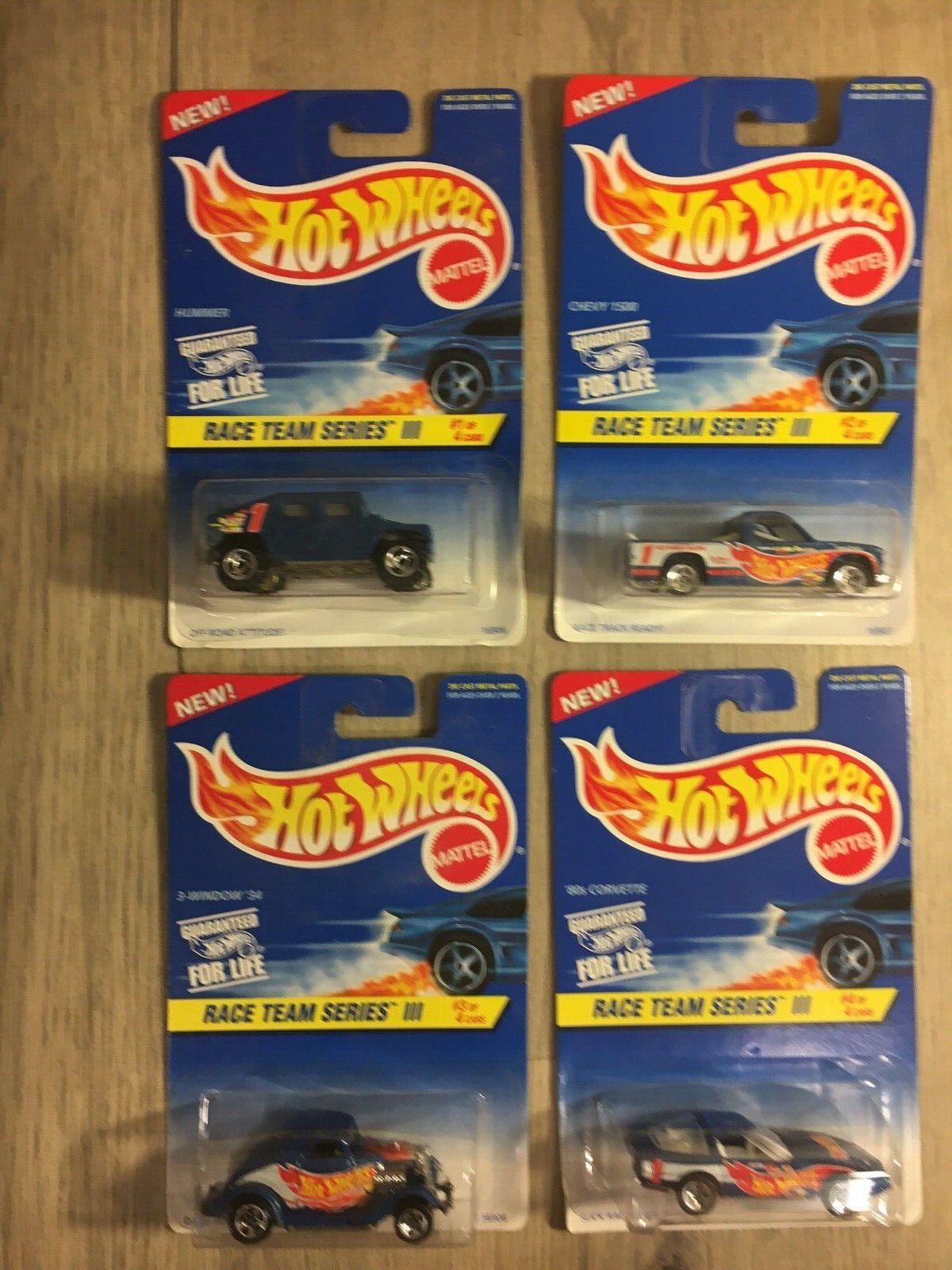 *MOC* *SET OF 4* Mattel Hot Wheels 1996 Race Team Series III
