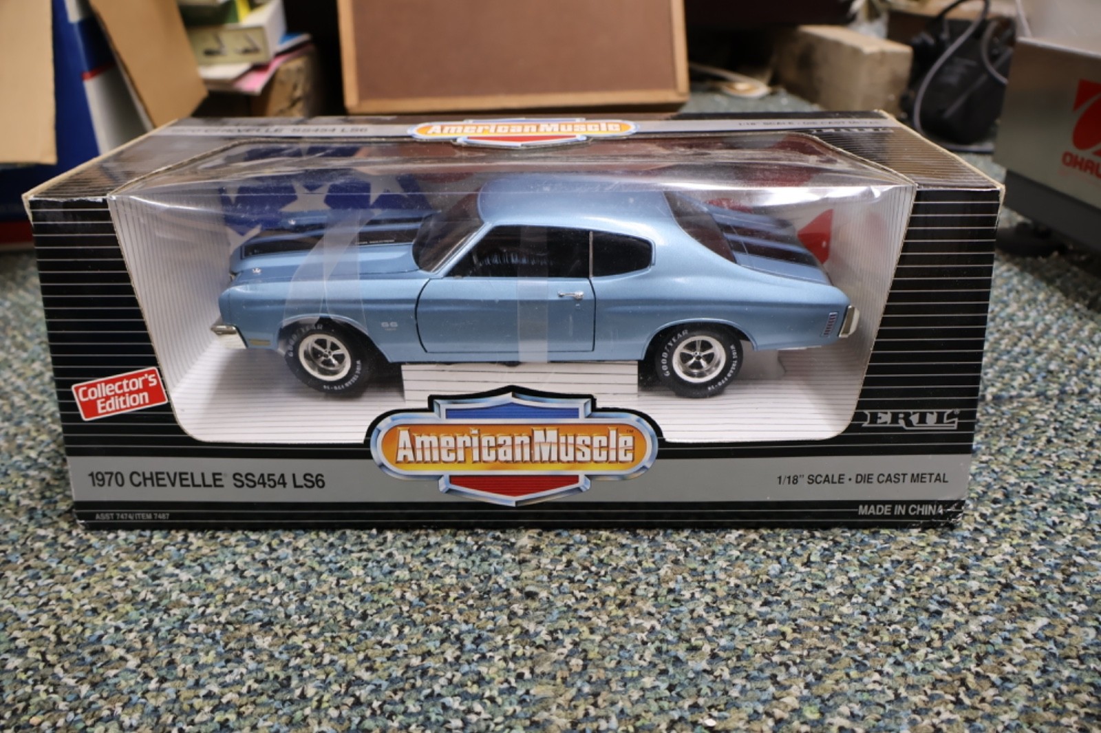 1/18 ERTL American Muscle 1970 Chevy Chevelle SS 454 LS6 in Light Blue