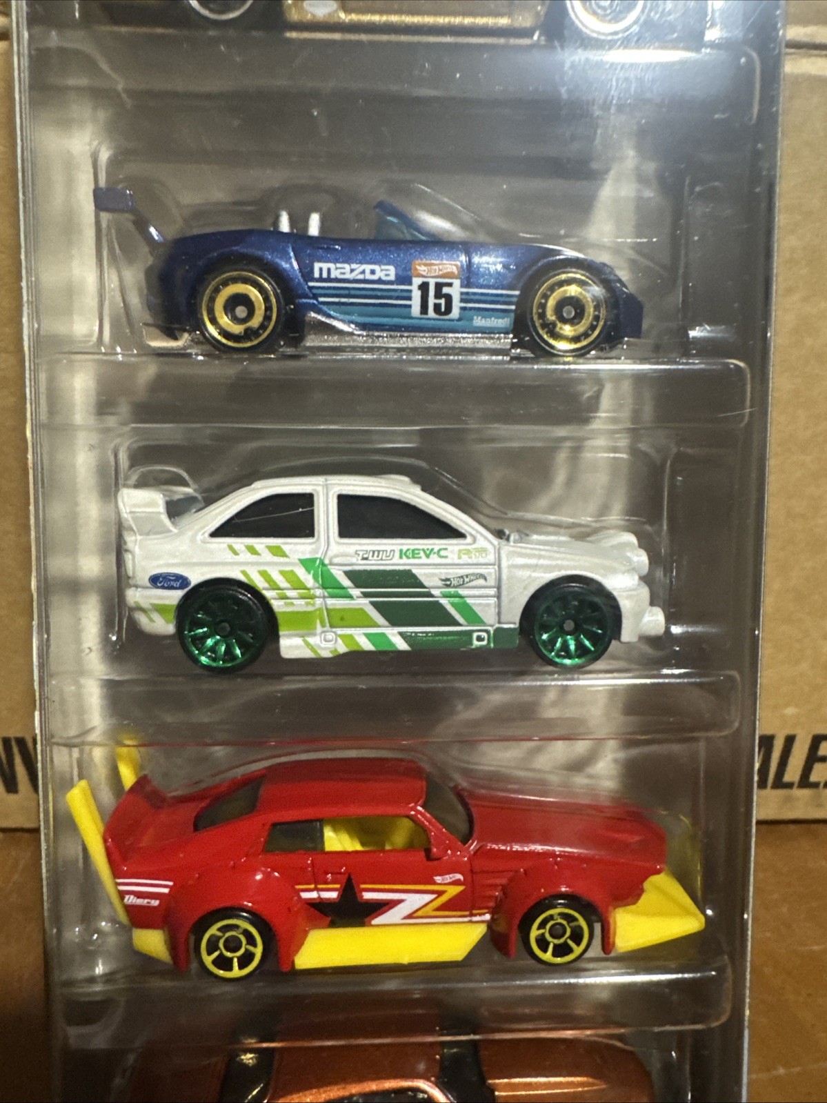 Hotwheels Nightburnerz 5 Pack Nissan/mazda/ford/mad Mango /chevy