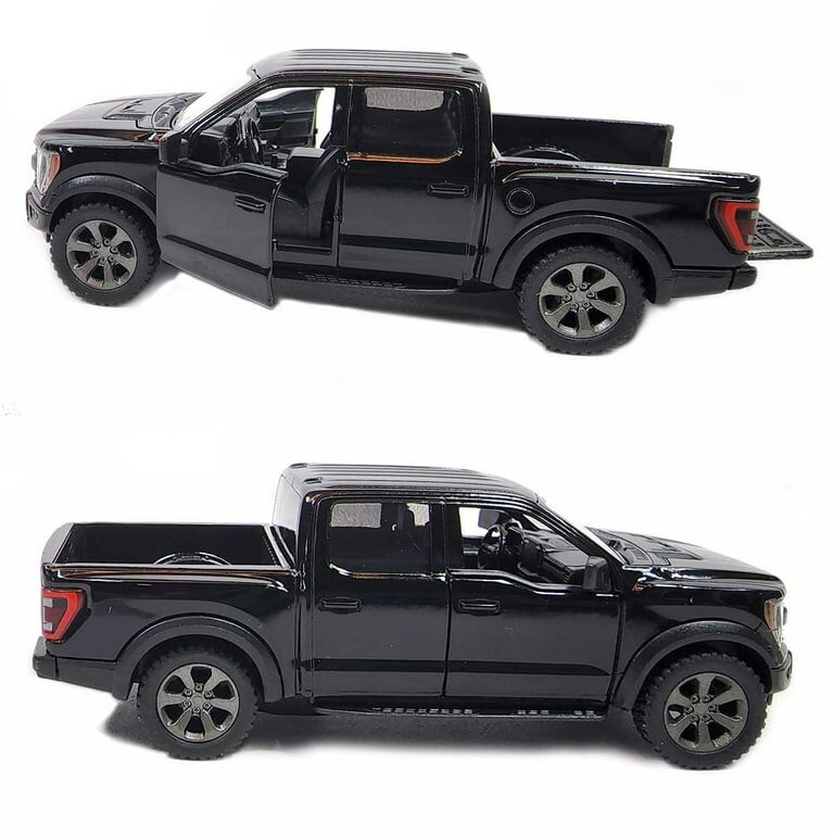 5436) Kinsmart 2022 Ford F-150 Raptor 1:46 Diecast Truck 5 inch BLACK color.