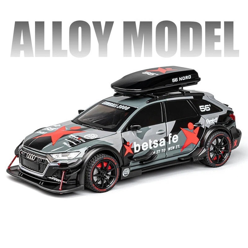 1/24 Audi RS6 Avant Station Wagon Alloy Track Racing Car Model Sports Car