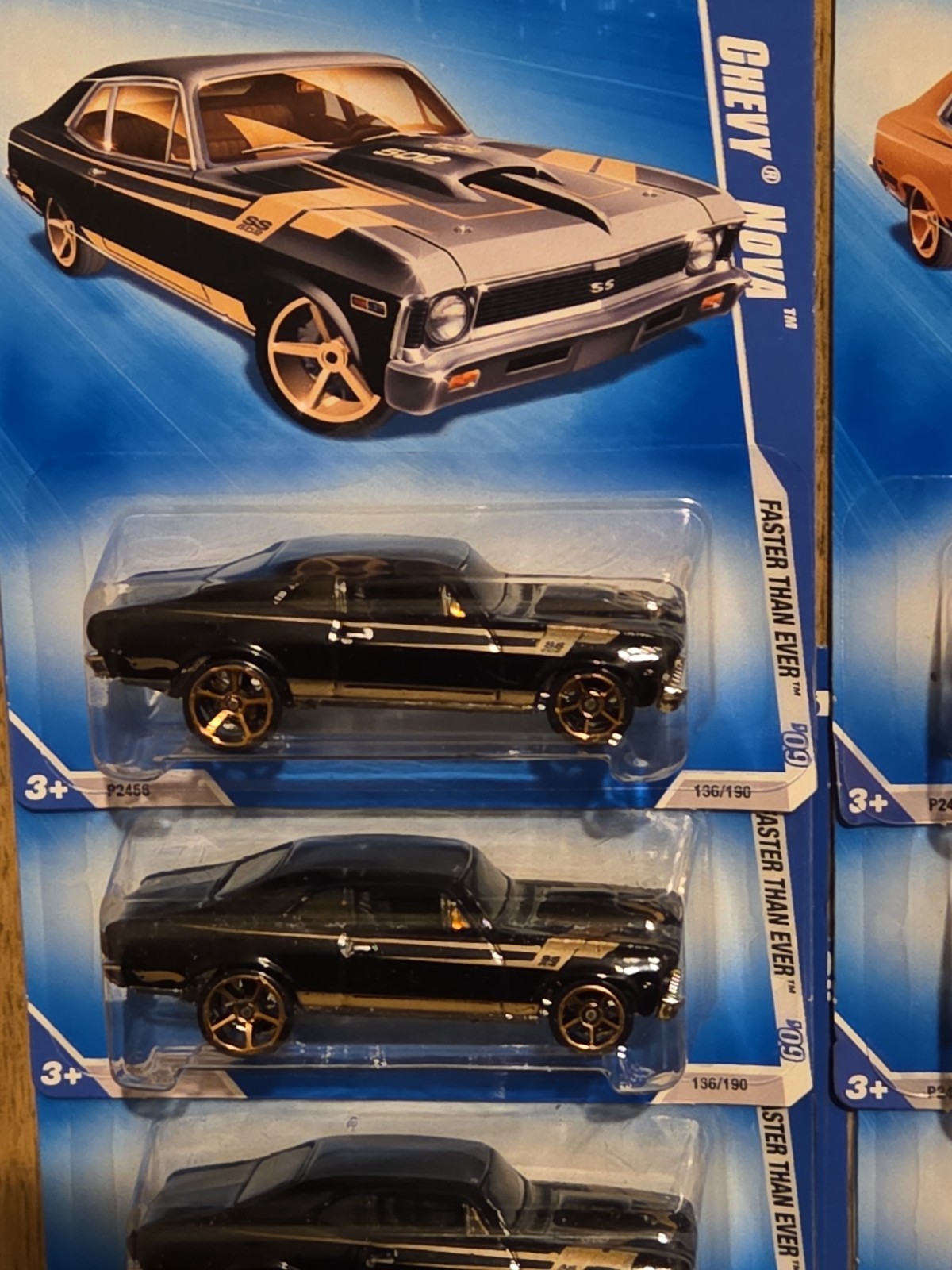 2009 Hot Wheels Lot Of 10 Chevy Nova Faster Than Ever Black & Copper