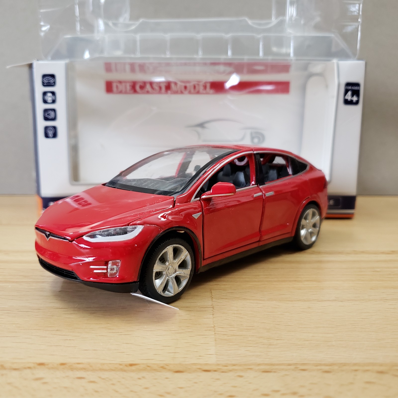 Proswon 2016-2017 Tesla Model X 90D Diecast 1:32 Working Lights & Sound