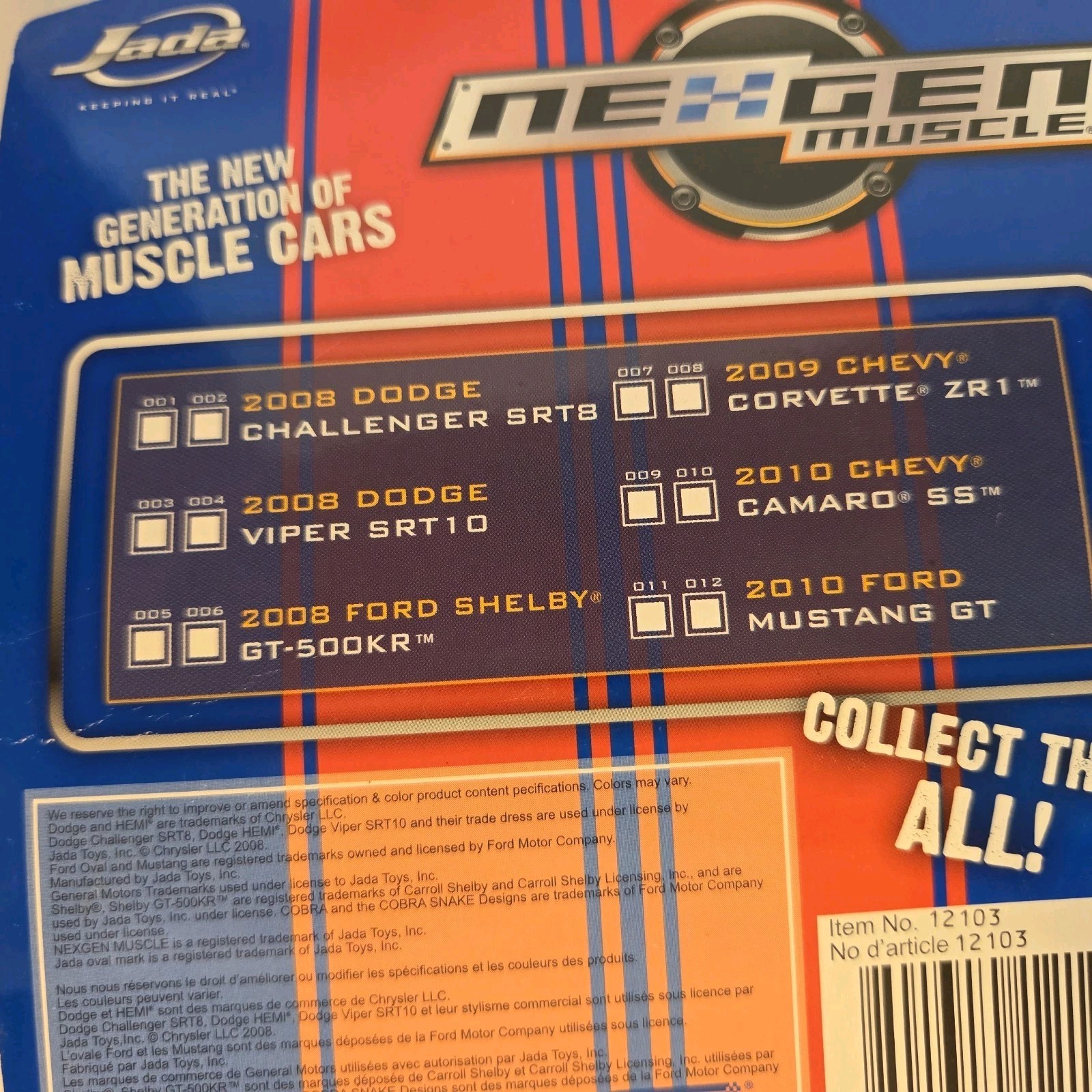 Jada NexGen Muscle 2008 Dodge Challenger SRT8 Orange 1:64 Diecast #002 Sealed