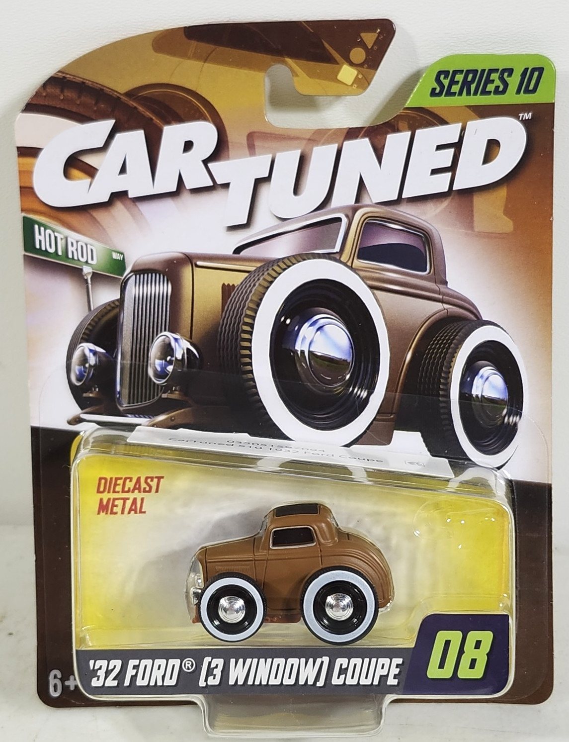 2026 Car Tuned Series 10 Hot Rod ‘32 Ford (3 Window) Coupe Brown 1/64 Toy NEW