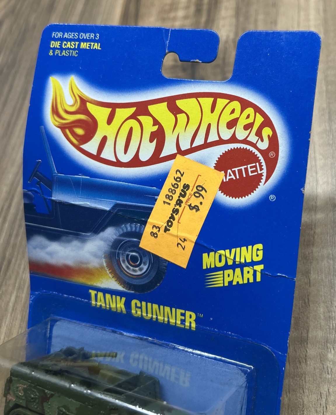 Hot Wheels 1989 Tank Gunner #83 – Rare Blue Card Military Vehicle
