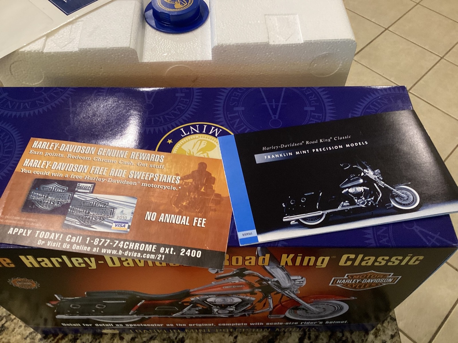 Harley-Davidson Road King Classic Franklin Mint 1/10 Model B11YP95
