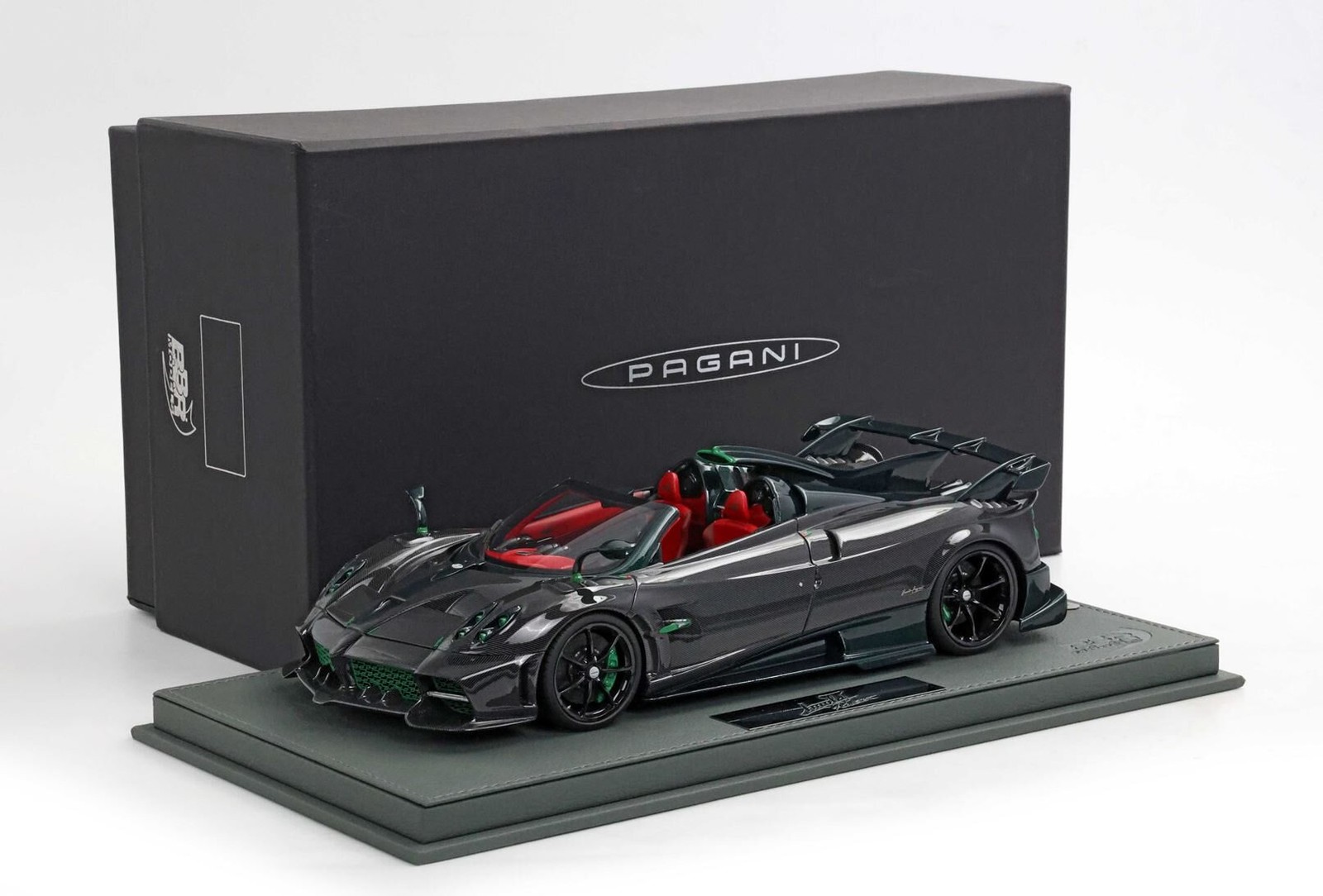 Pagani Imola Roadster Gloss carbon in 1:18 scale by BBR
