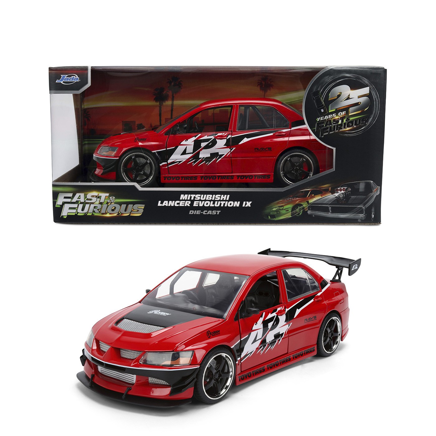 Jada Fast & Furious 1:24 Scale SEAN’s Mitsubishi Lancer Evolution IX Red