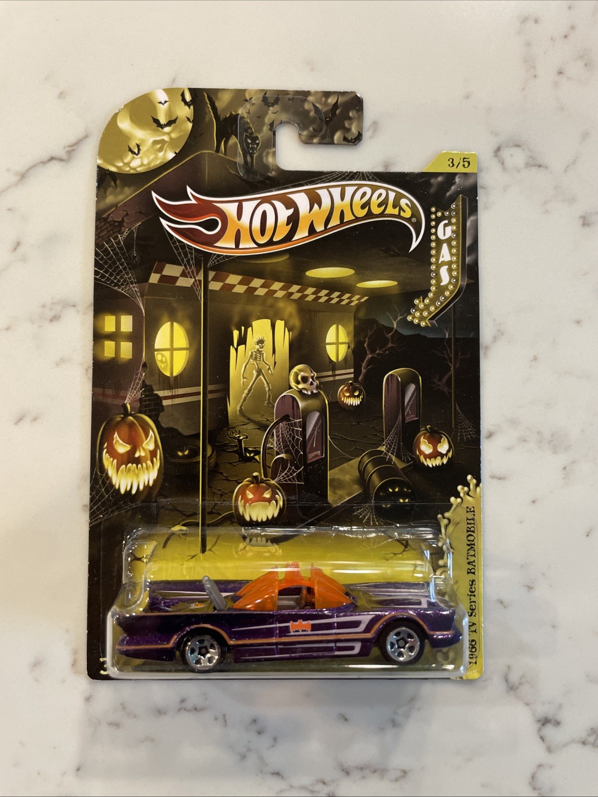 2012 HOT WHEELS Kroger Halloween 1966 BATMOBILE Purple Orange (In Protector)