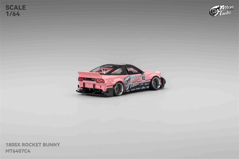 Micro Turbo x Simons Garage 1:64SlMON’S GARAGE/S13 Silvia 180SX Pink Livery Car