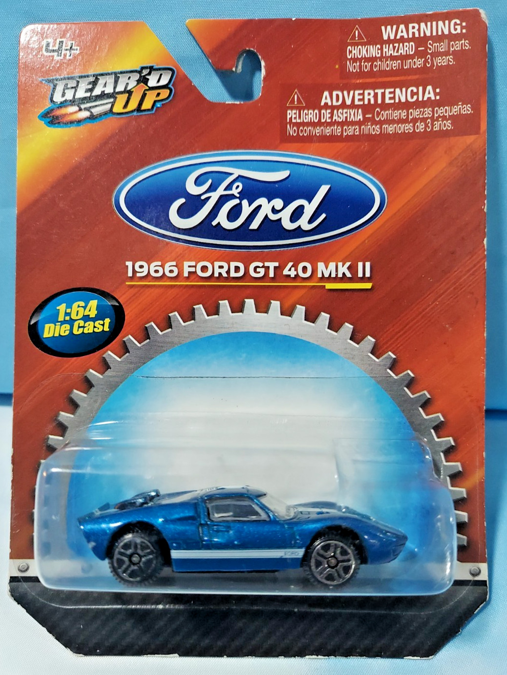 Gear’d Up ~ Officially Licensed ~ 1966 Ford GT-40 MK II ~ 1:64 Die Cast
