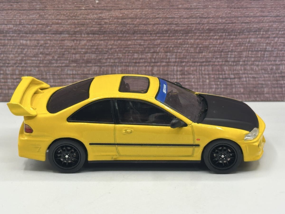 Yes Ixo 1/43 Honda Civic Ej1 Coupe 1995 Yellow Mini Car