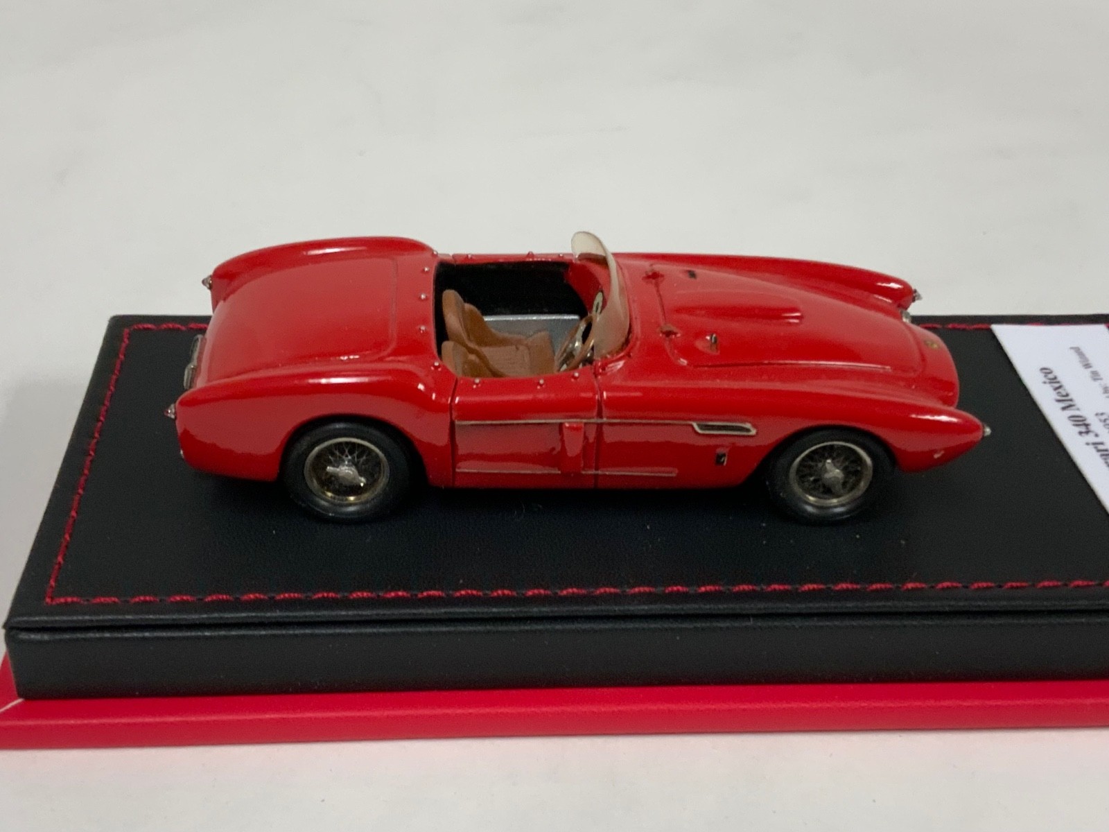 1/43 Tin Wizard Ferrari 340 Mexico from 1953 Rosso Corsa Red leather base MUR8