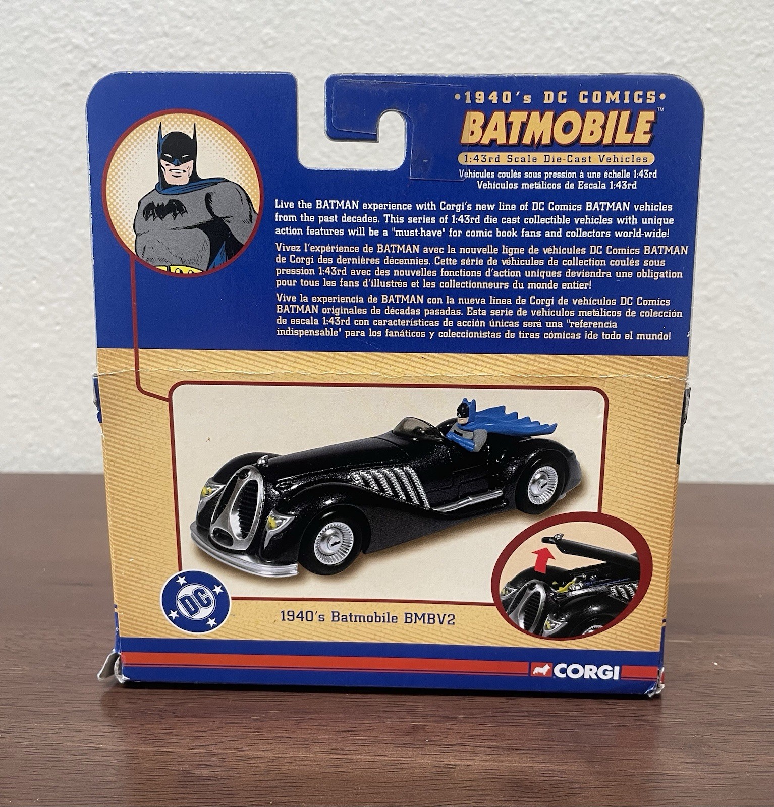 Batman 1940’s DC Comics Batmobile Corgi 77317 1:43 Scale Die-Cast Vehicle
