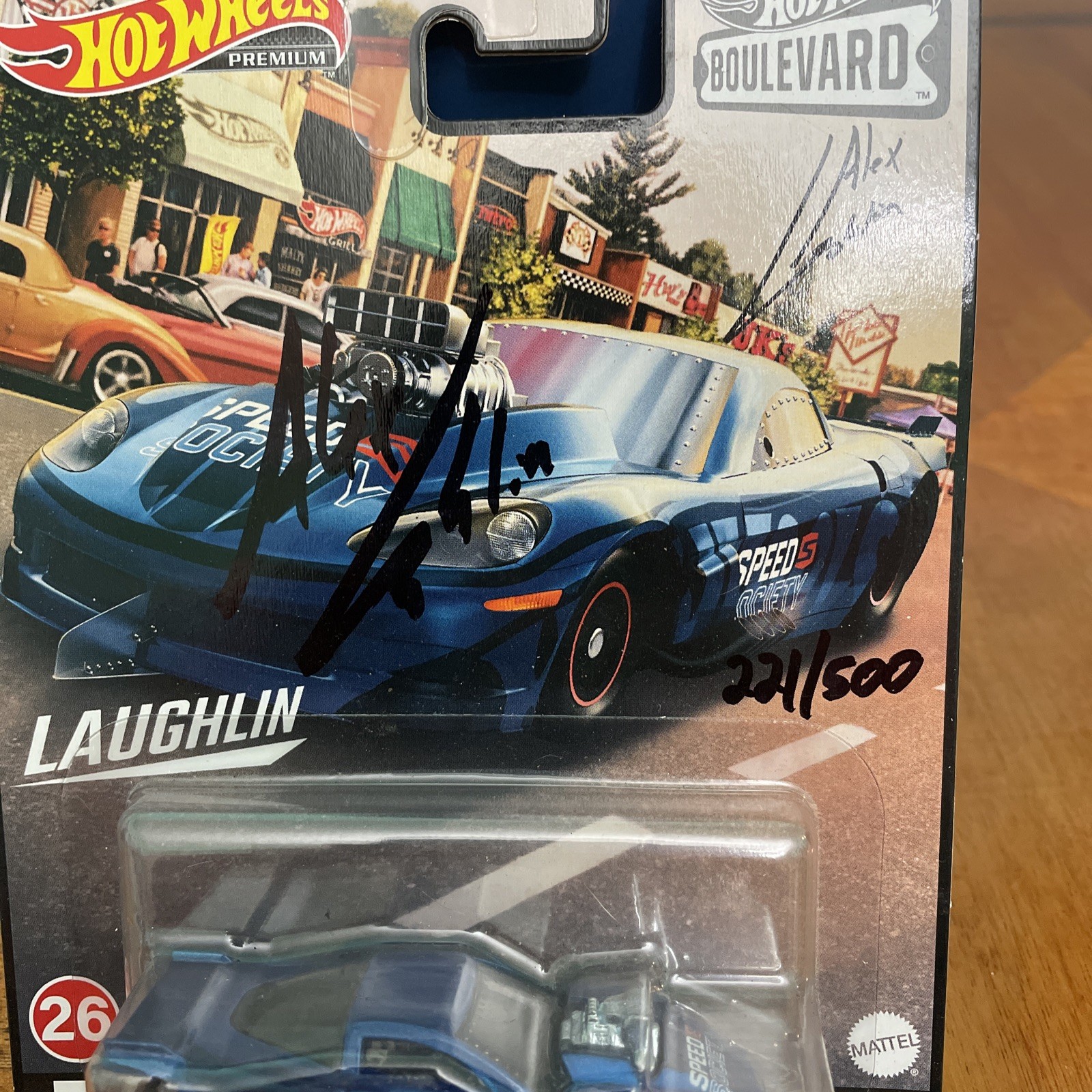 HOT WHEELS PREMIUM 2022 BOULEVARD SERIES ’12 CORVETTE Z06 DRAG RACER – Signed!