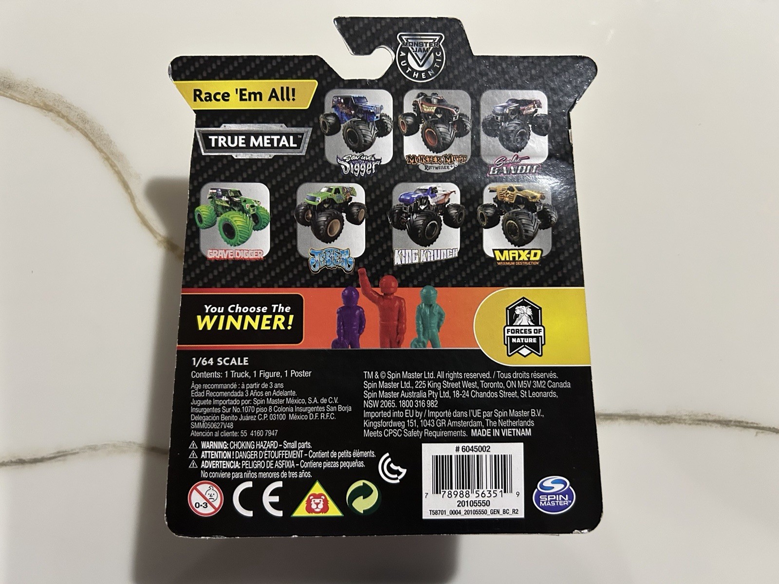 New 2019 Spin Master Monster Jam Hurricane Force (Forces Of Nature) HTF 1/64
