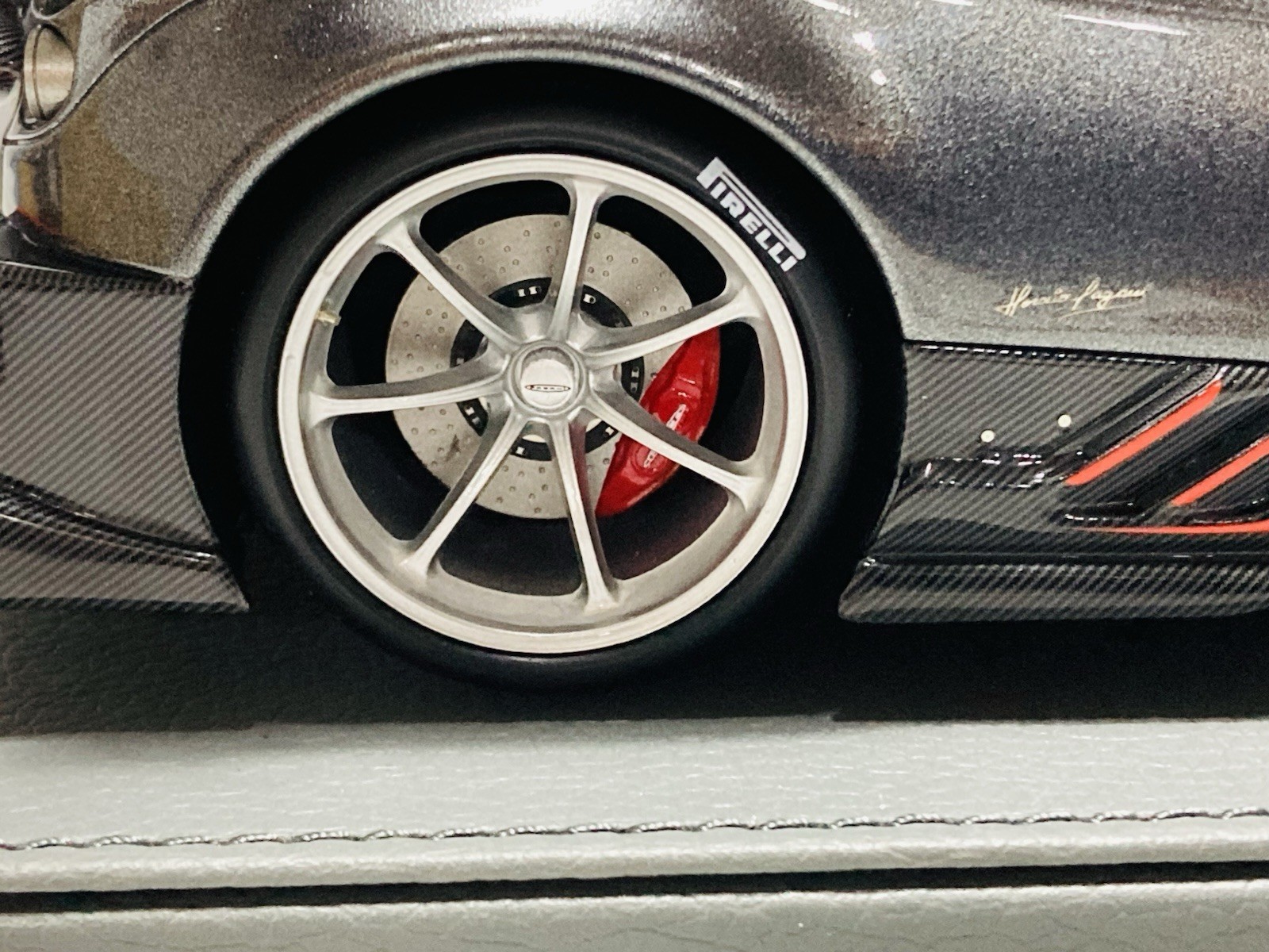 1:18 BBR, 2020 Pagani Imola, Dark Gray w/red accents