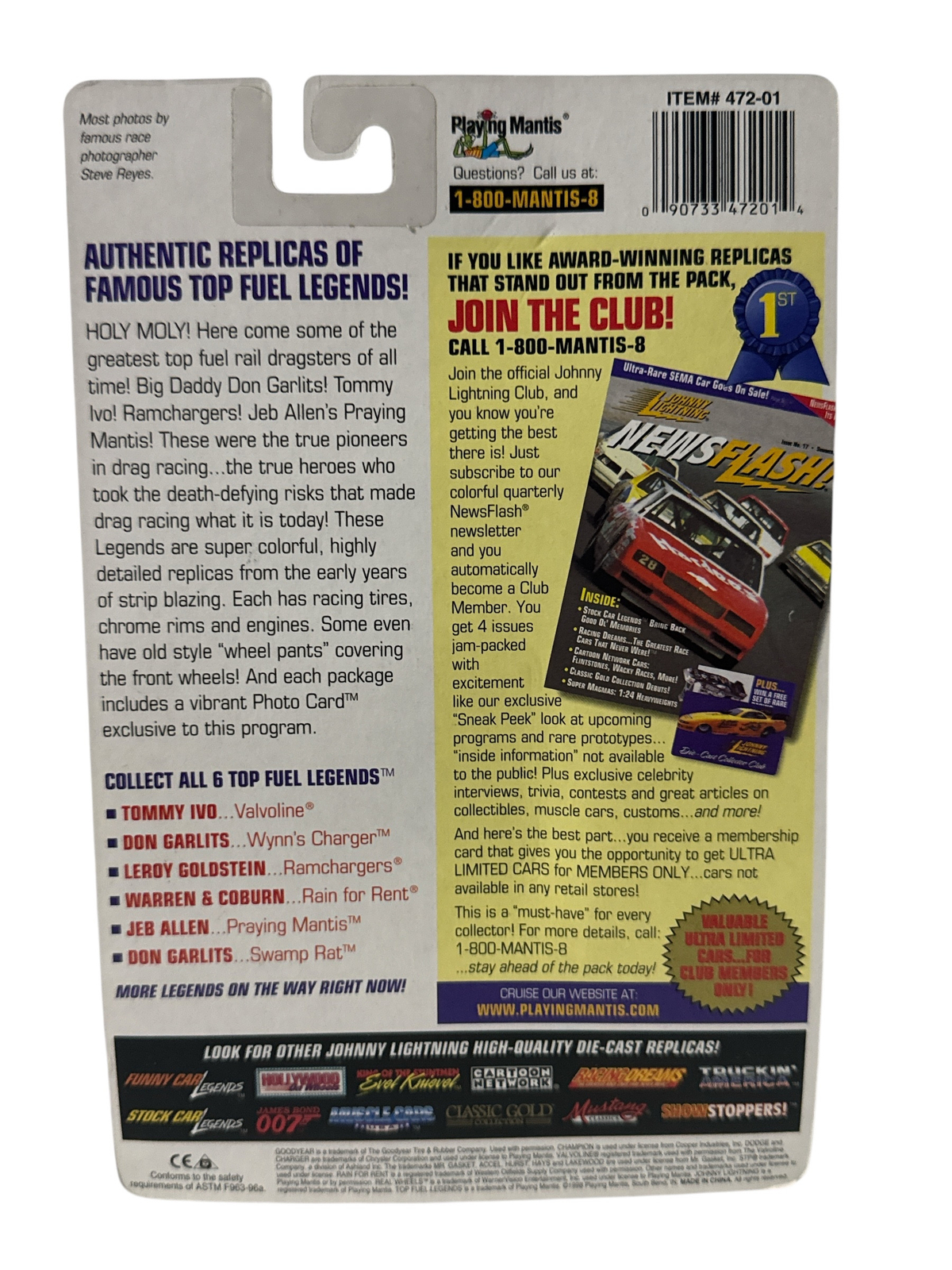 Johnny Lightning Top Fuel Legends 1:64 Rain For Rent Roger Coburn Season 1973