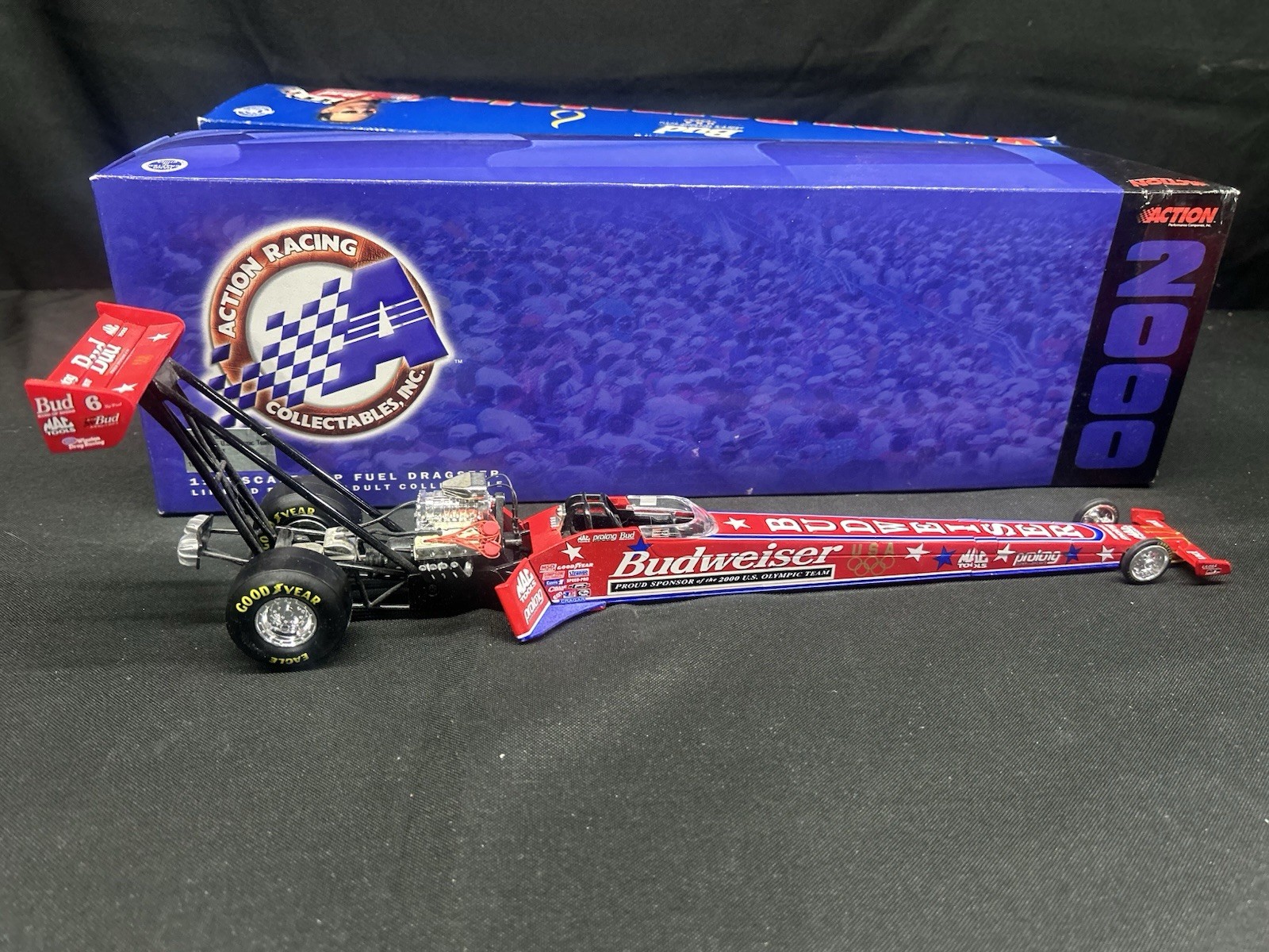 Kenny Bernstein Budweiser US Olympic Team NHRA Top Fuel Dragster 1/24 Diecast