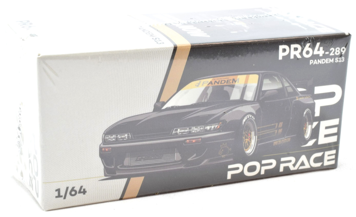 Pop Race Nissan Pandem Nissan Silvia S13 – Black 1:64 Scale Diecast Car PR640289