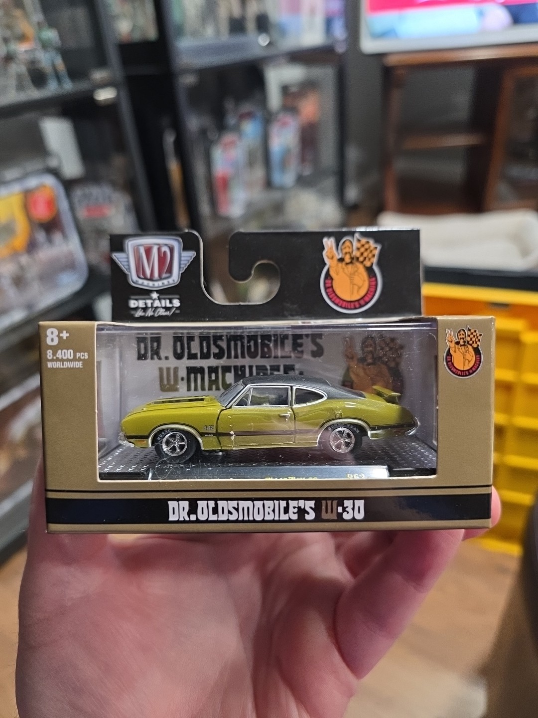 M2 Detroit Muscle 1:64 1970 Oldsmobile Cutlass 442 W-30 R62 2022 Green