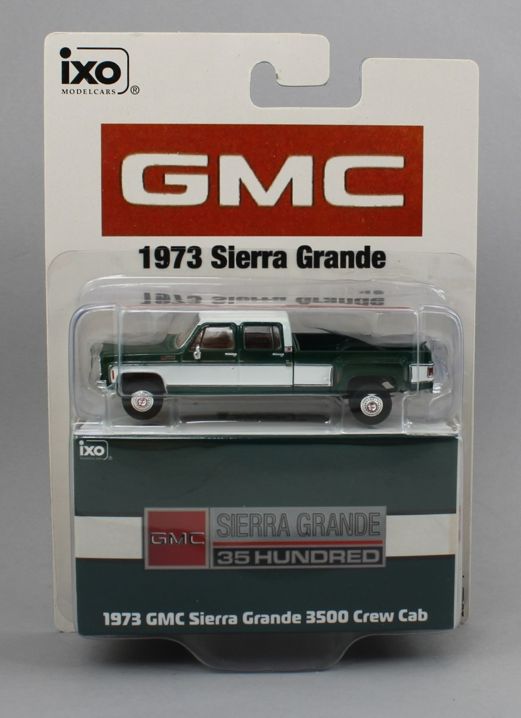 1:64 IXO Models *GREEN & WHITE* 1973 GMC Sierra Grande 3500 Dually Pickup Truck