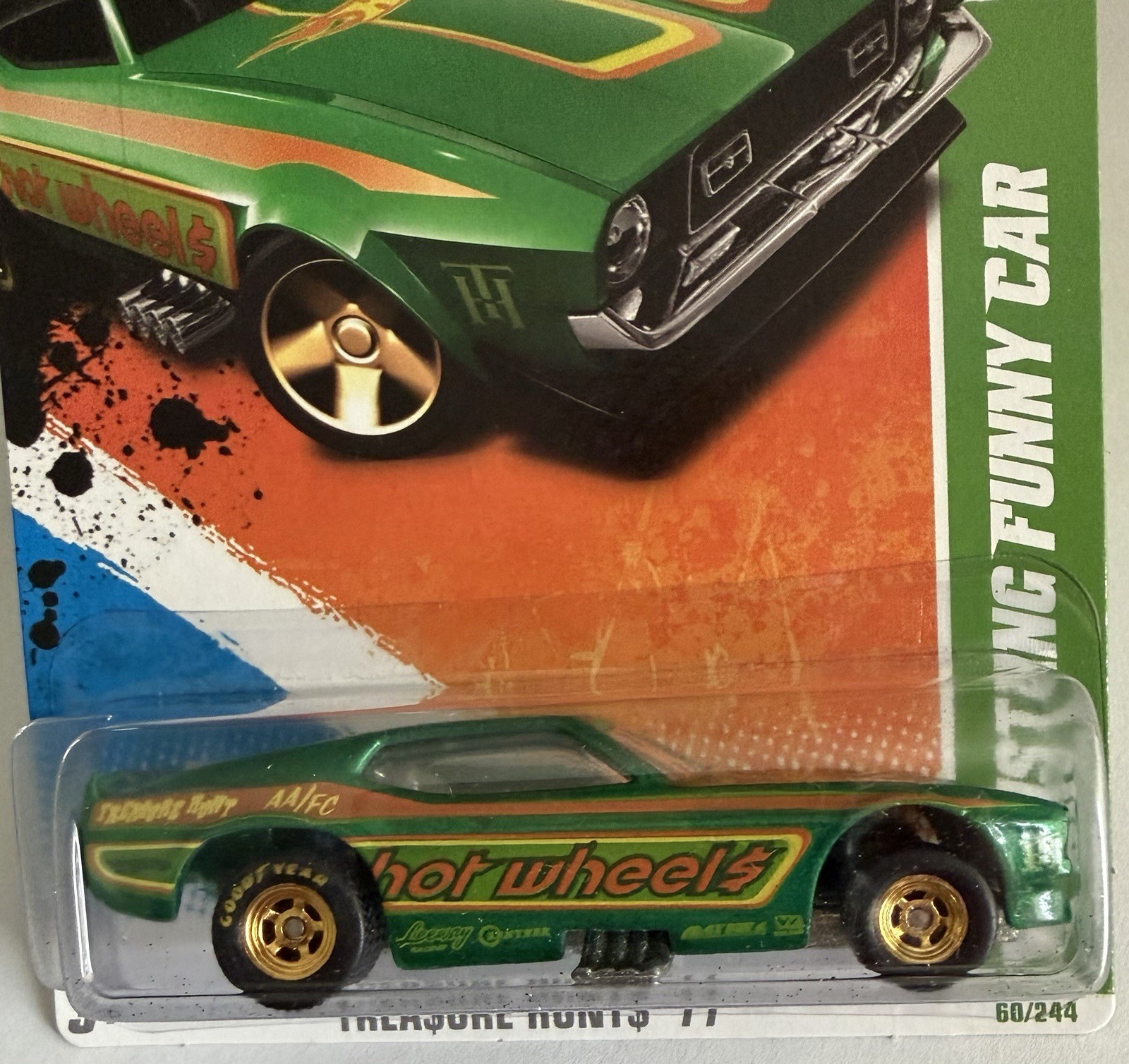 Hot Wheels 2011 Factory Sealed Sticker ‘71 Mustang Funny Car In Protector