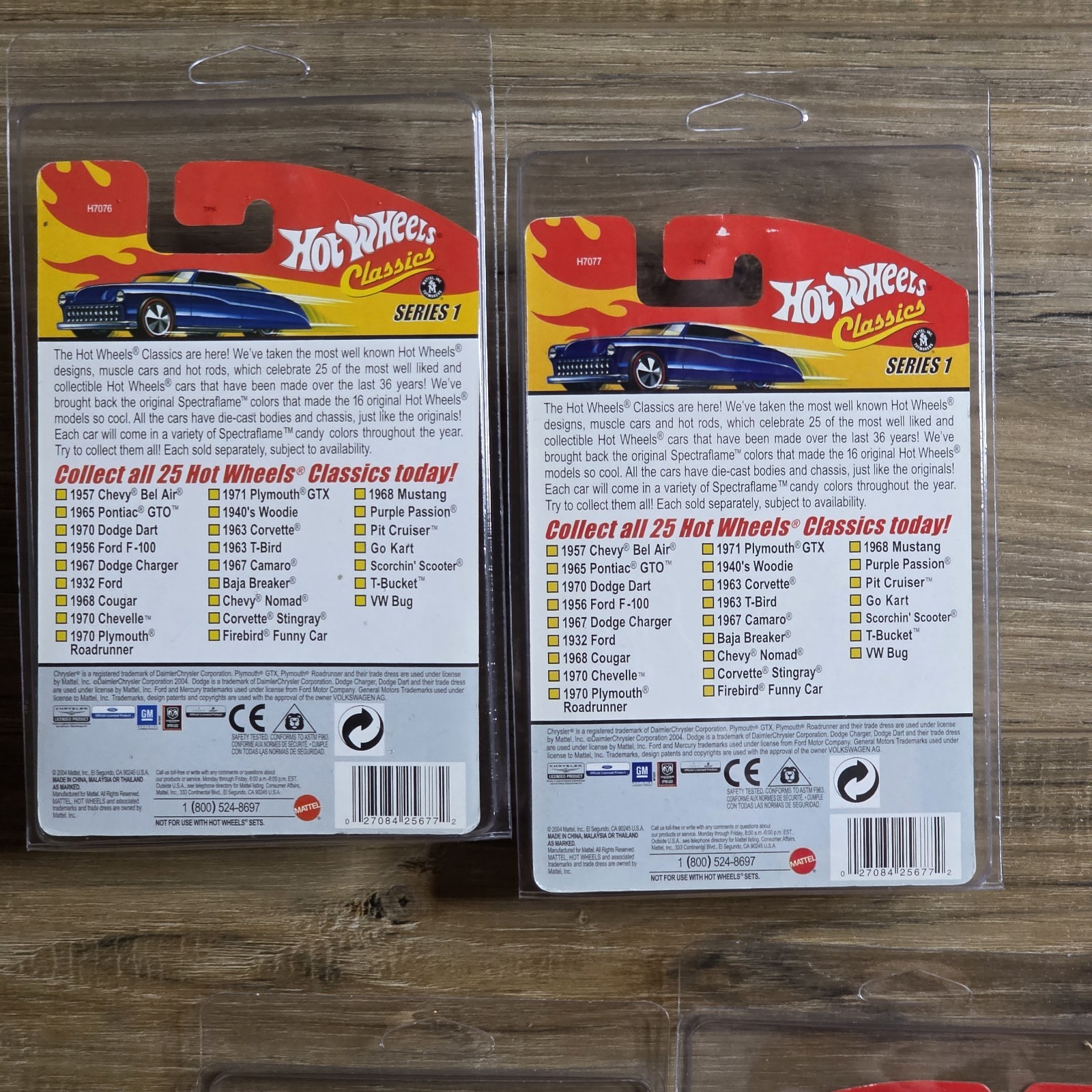 Hot Wheels Classics Series 1 Set of 22 Spectraflame Paint Redlines 1/64 Diecast