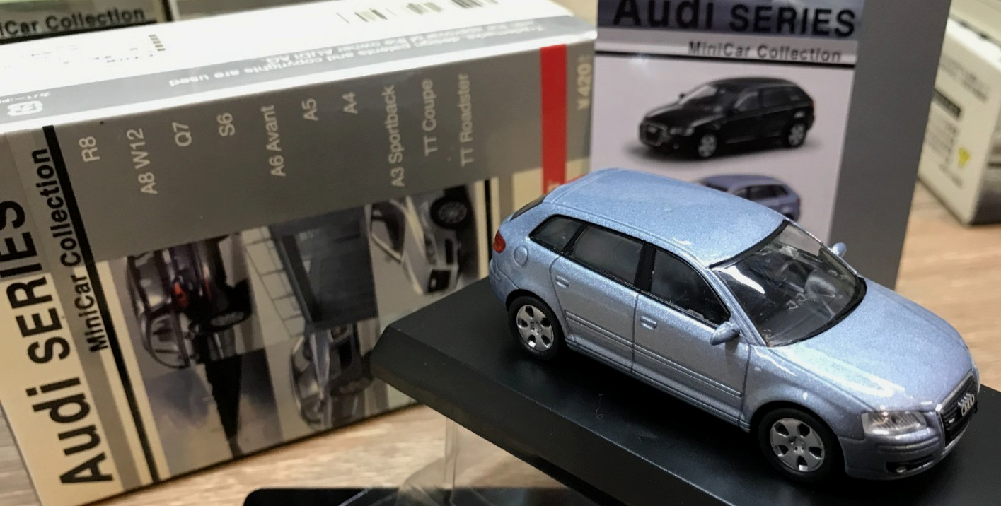 Kyosho 1/64 Audi A3 Sportback Light Blue New Ships From USA Free Shipping