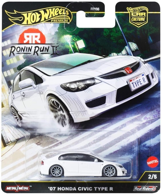 NEW Hot Wheels Car Culture Ronin Run 2 II ’07 HONDA CIVIC TYPE R 1:64 JBK53