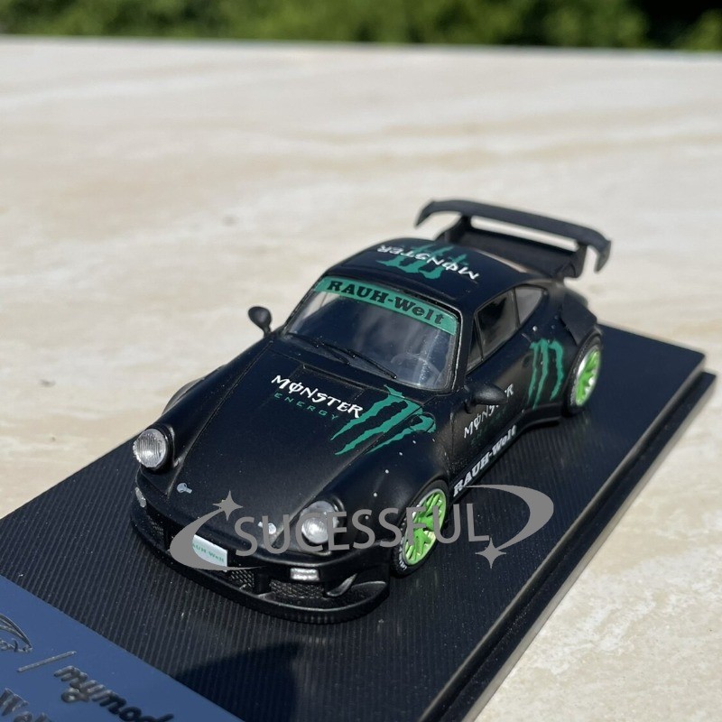 Black Green Monster Energy RWB 930 Porsche ModelCollect 1:64 Diecast NIB