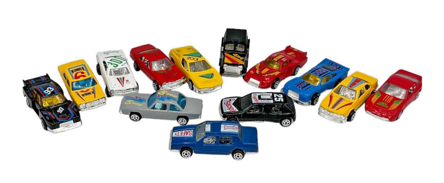 Lot of 13 Vintage Unbranded Toy Cars Winner 5 Speed Stop & Other Tampos China