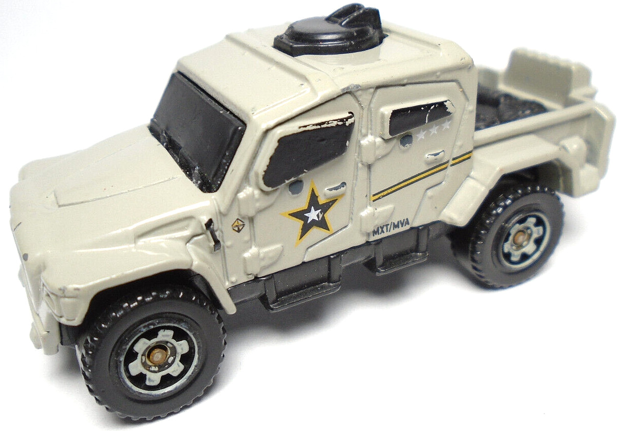 2012 MATCHBOX MXT/MVA GRAY 1:64 DIECAST 2 7/8″ MILITARY VEHICLE TRUCK W/ YELLOW