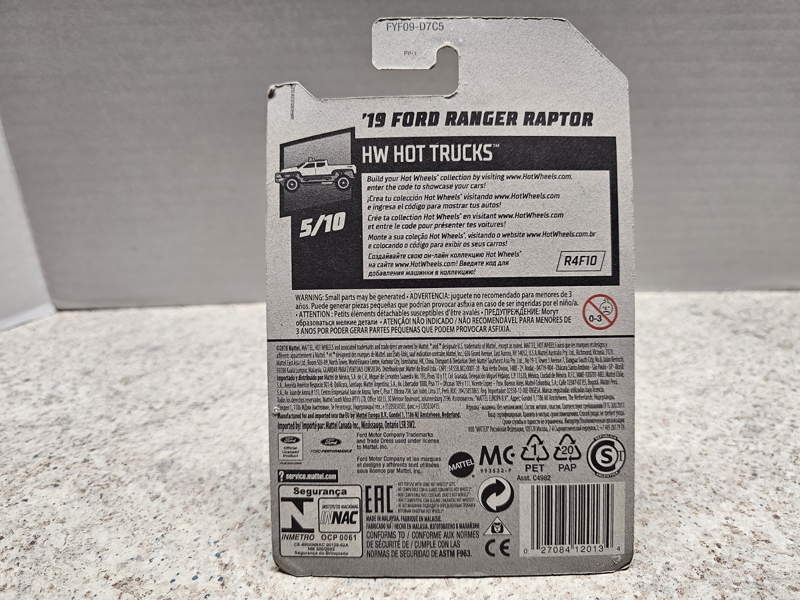 Hot Wheels 2019 Ford Ranger Raptor HW Hot Trucks 5/10 NIP #185/250