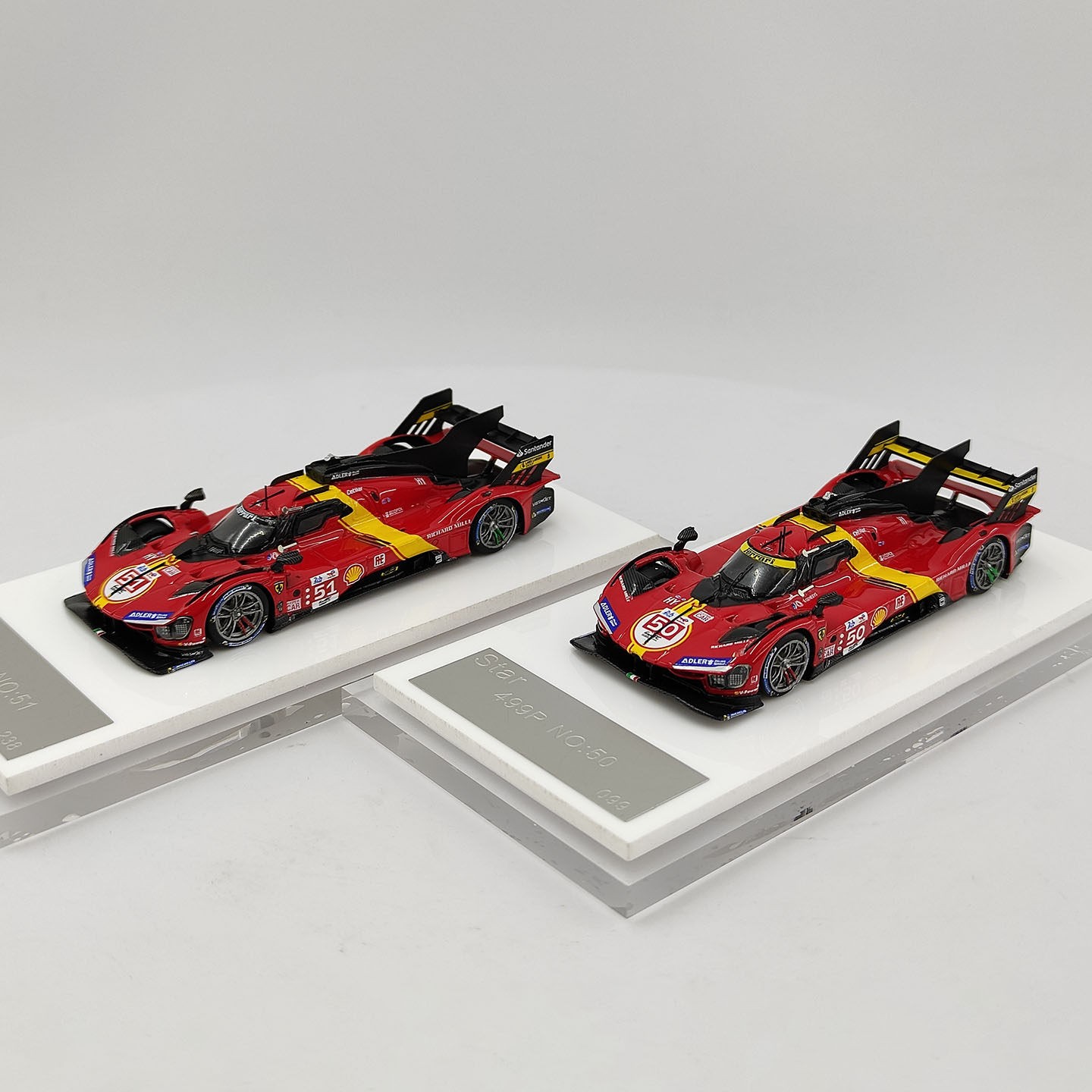 1: 64 Scale Ferrari STAR 499P Red # 50 # 51 Le Mans Racing Resin Car Model