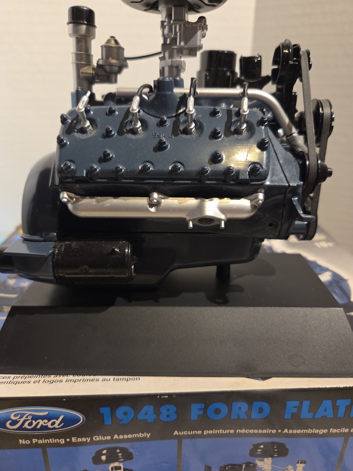 Hawk 1948 Ford Flathead V8 Diecast Engine 1:6 Scale Skill Level 2 Build Clean