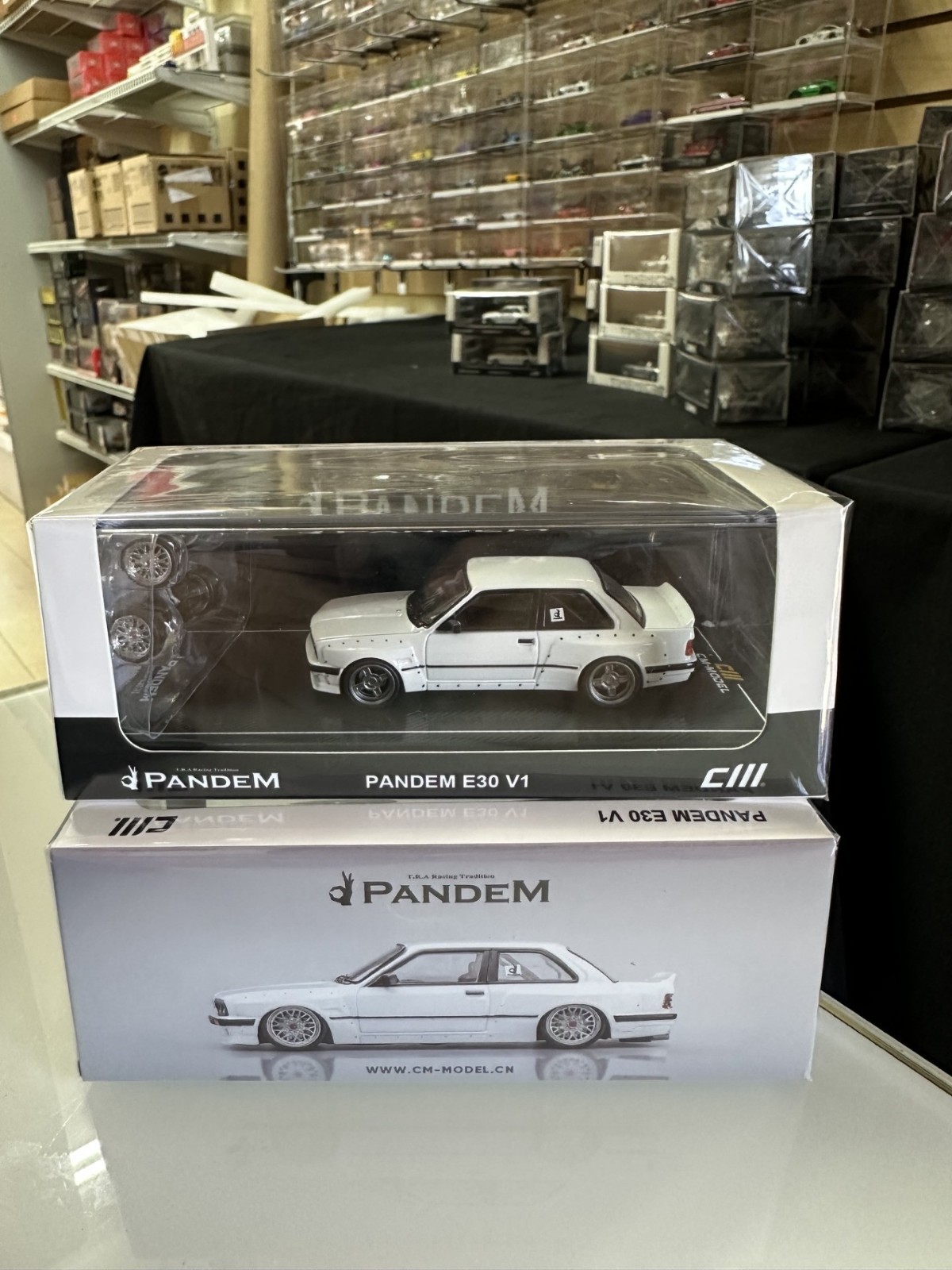 BMW M3 PANDEM E30 V1 PEARL WHITE 1/64 DIECAST CAR MODEL BY CM MODELS