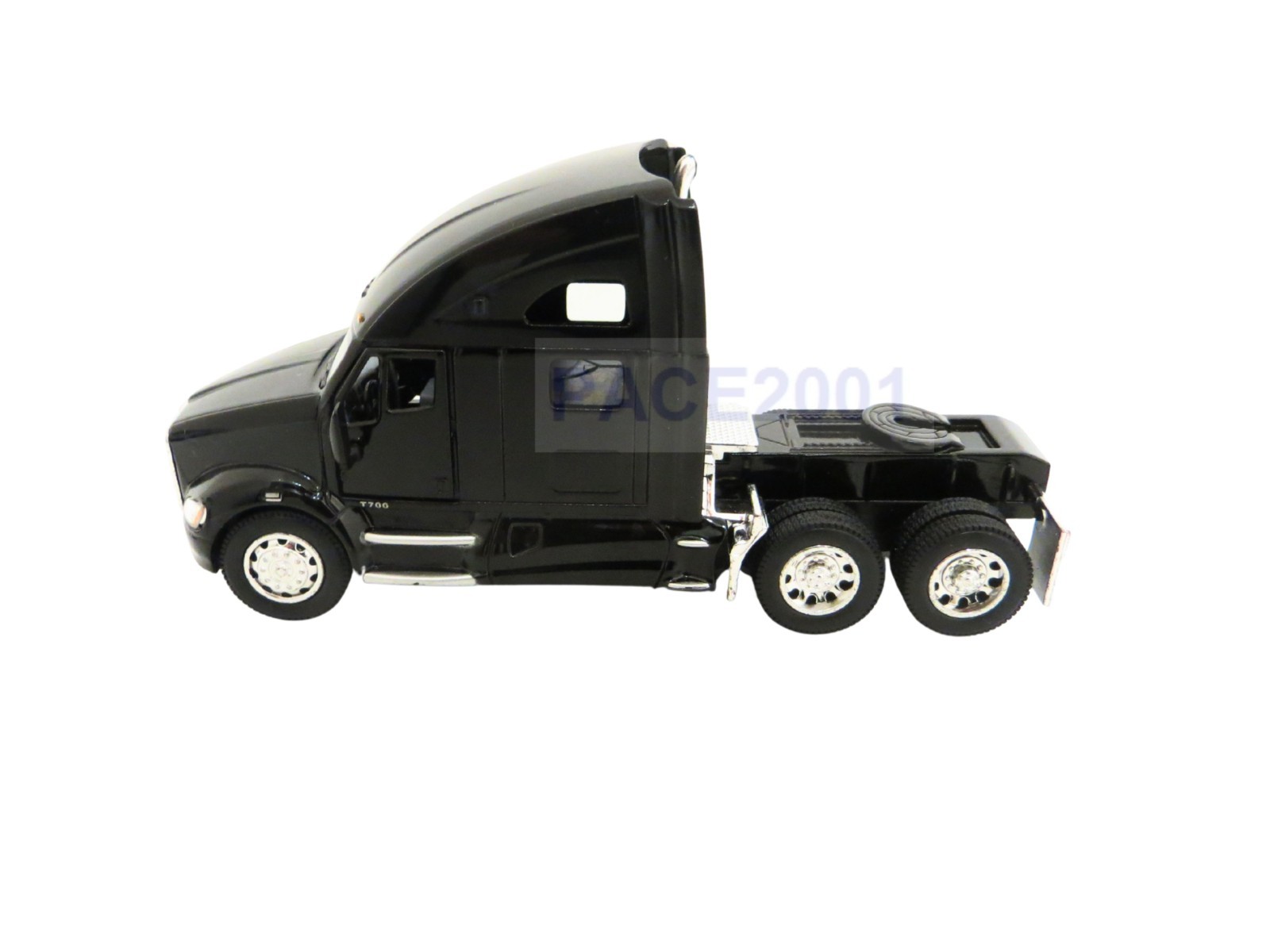 1/68th Black Kenworth T700 Tractor – Pullback Action – Opening Doors