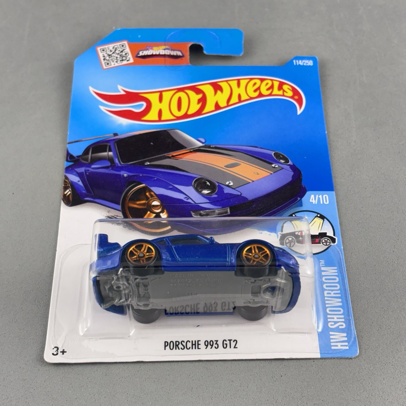 Hot Wheels Porsche 993 GT2 Blue HW Showroom 4/10 114/250 2016