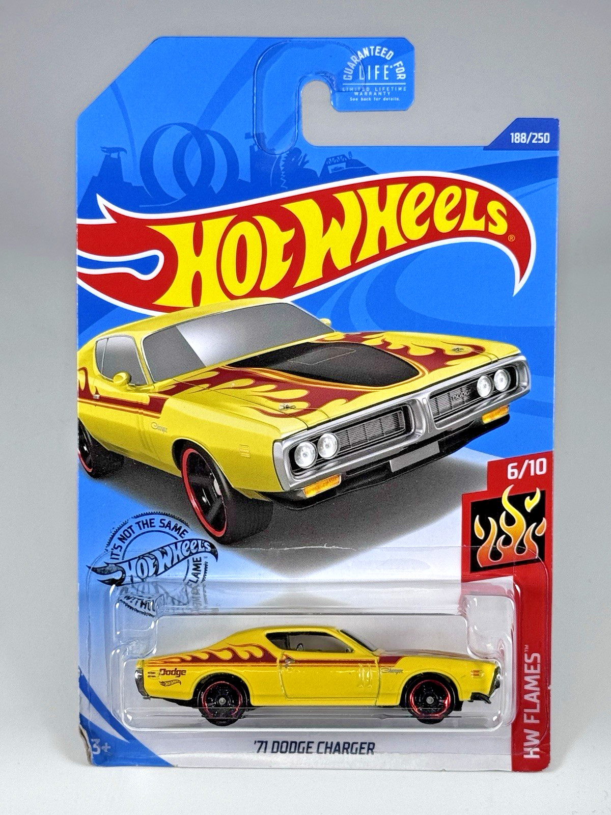 Hot Wheels ‘71 Dodge Charger HW Flames 6/10 Yellow