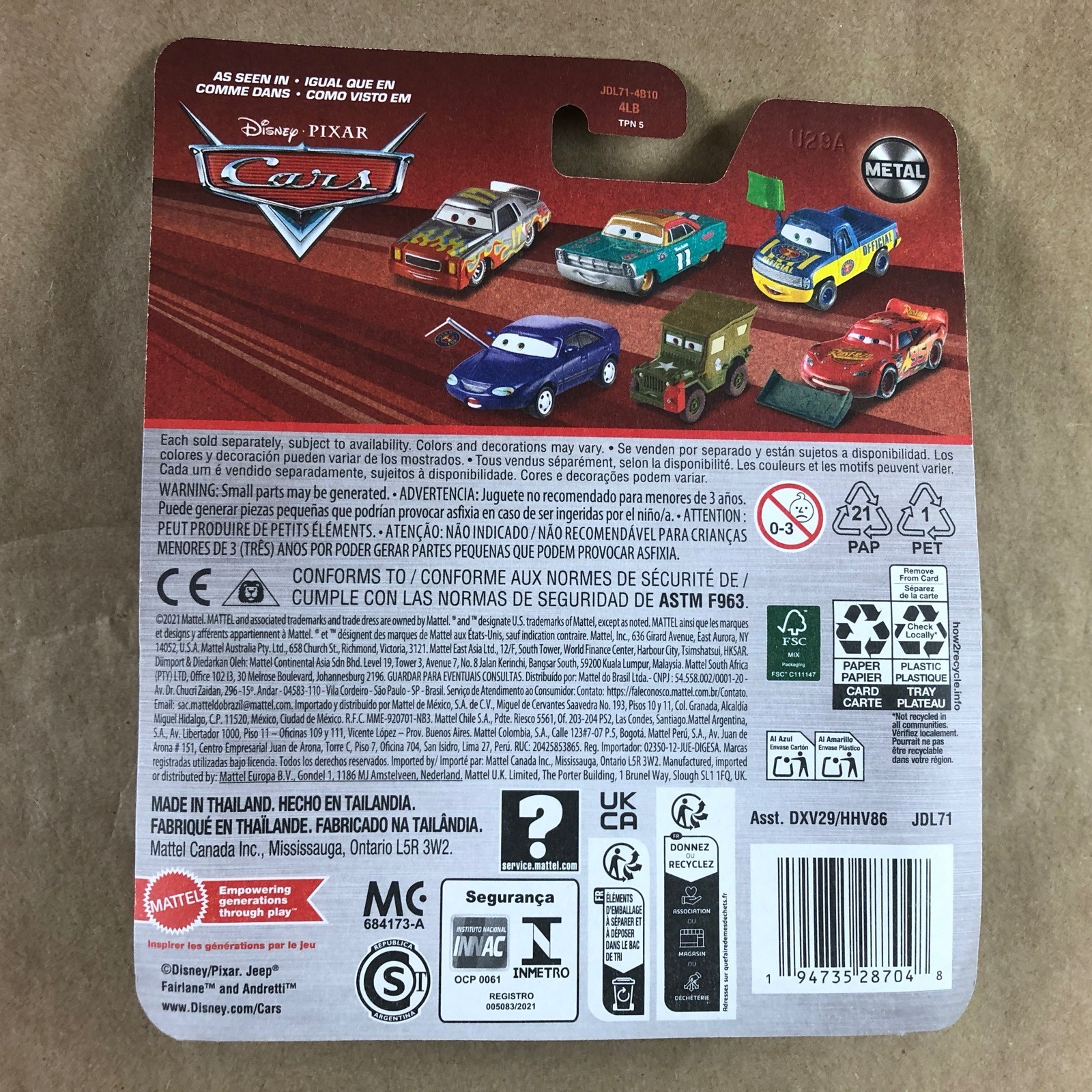 Disney Pixar Cars Ryan Shields #39 Blue 1:55 Scale Diecast 2024 Mattel Car Toy