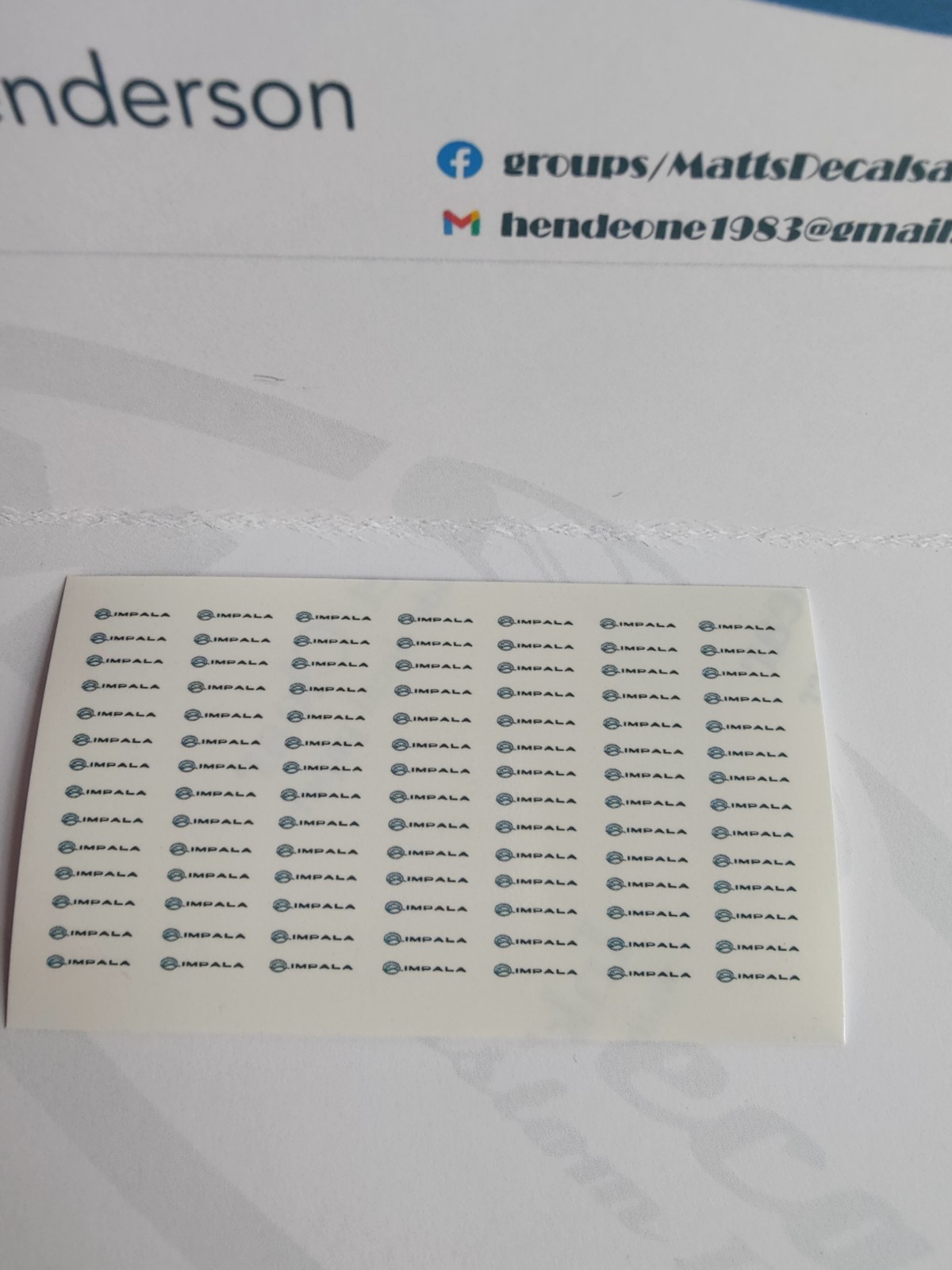 1/64 for hot wheels waterslide decals 64 Impala Lowrider Badge MADE IN THE USA!