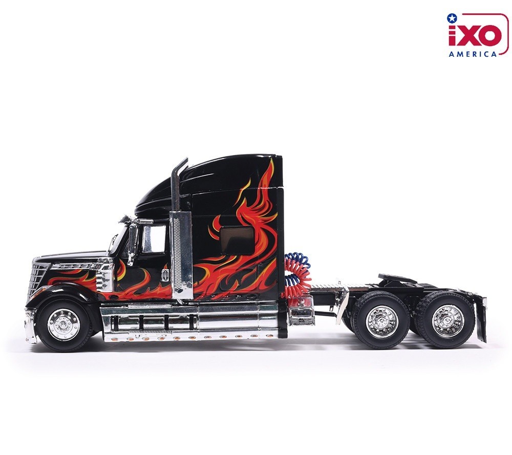 IXO MODELS U64TR008 1:64 2010 INTERNATIONAL LONESTAR – BLACK WITH FLAMES