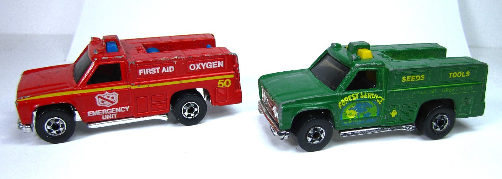 Hot Wheels Rescue Ranger Emergency Squad Ranger Rig Vintage 1:64 Lot of 2