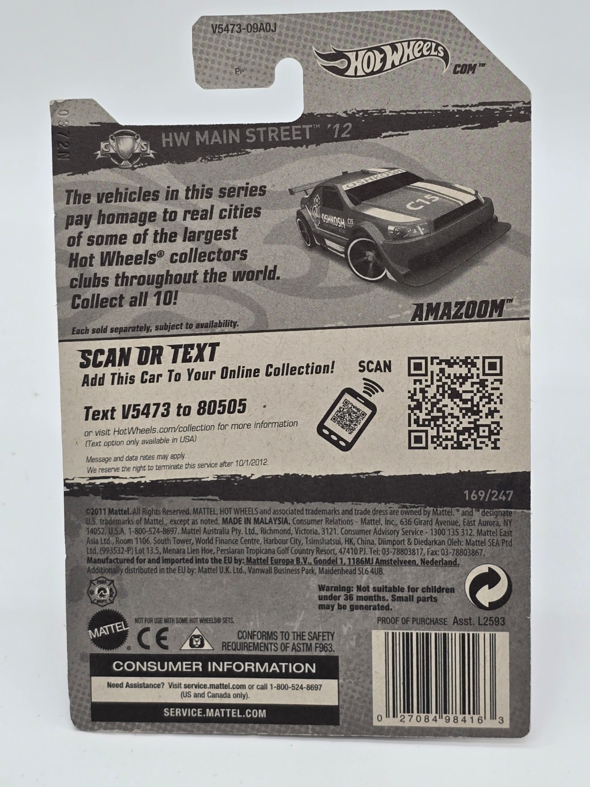 Hot Wheels – HW Main Street ’12 – Amazoom – Oshkosh Fire Dept.